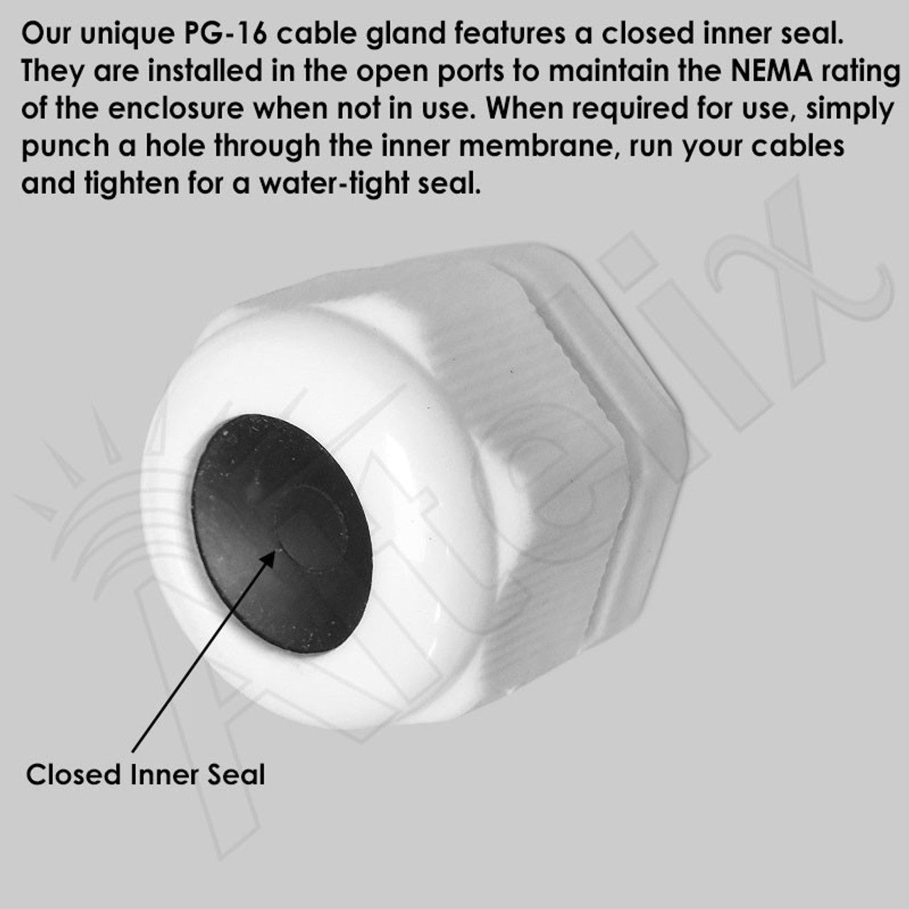 Altelix Fiberglass Weatherproof Vented NEMA Enclosure with Aluminum Mounting Plate, 120V Outlets & Power Cord