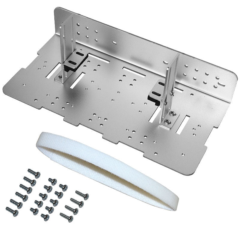 Altelix 10x5 Inch Aluminum Utility Shelf with Adjustable Universal Mounting Brackets - 0