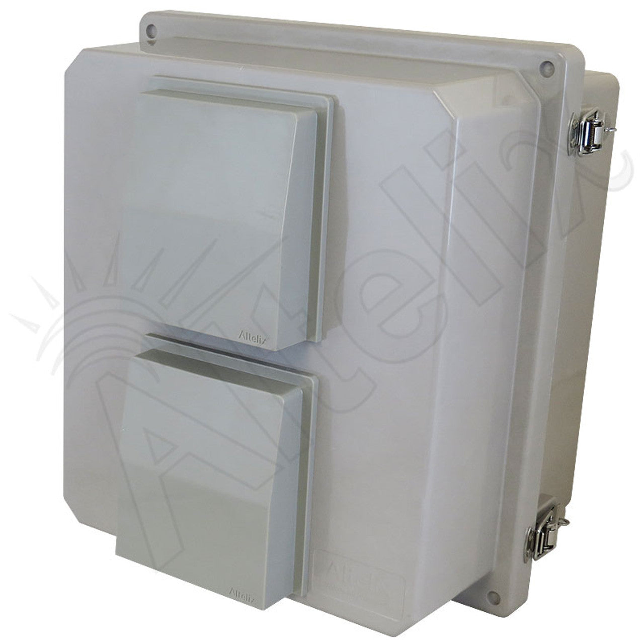 Altelix 14x12x10 Vented Fiberglass Weatherproof NEMA Enclosure with 100-240 VAC Universal Power Outlet