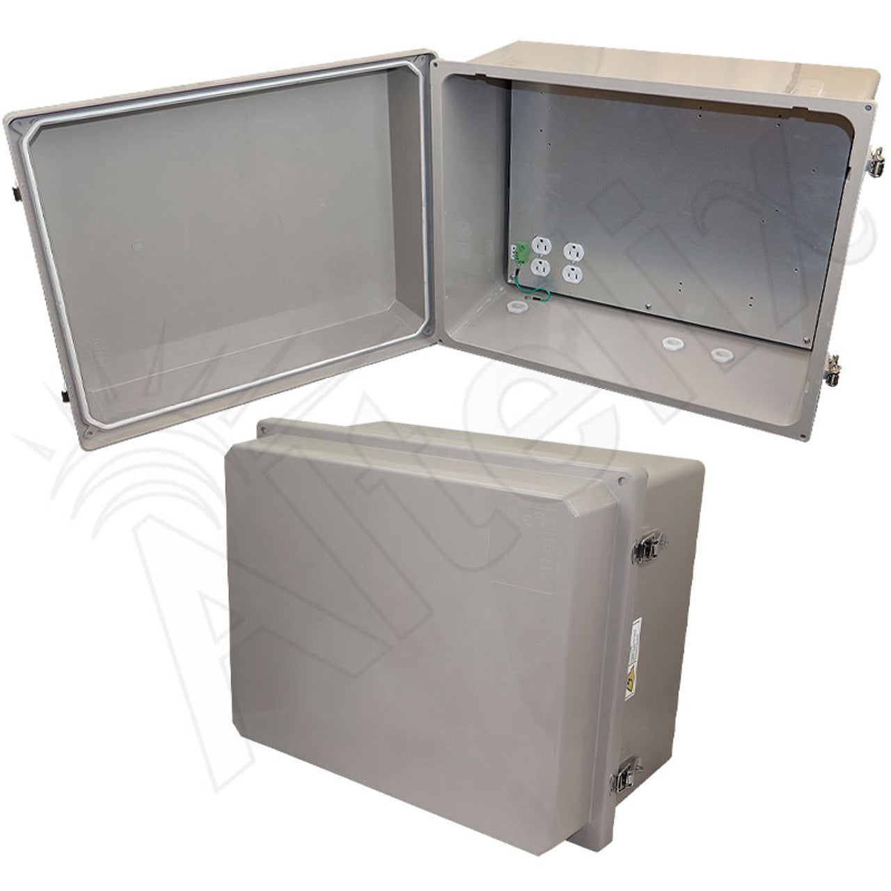 Altelix Fiberglass Weatherproof Heated NEMA Enclosure with 200W Heater & 120 VAC Outlets