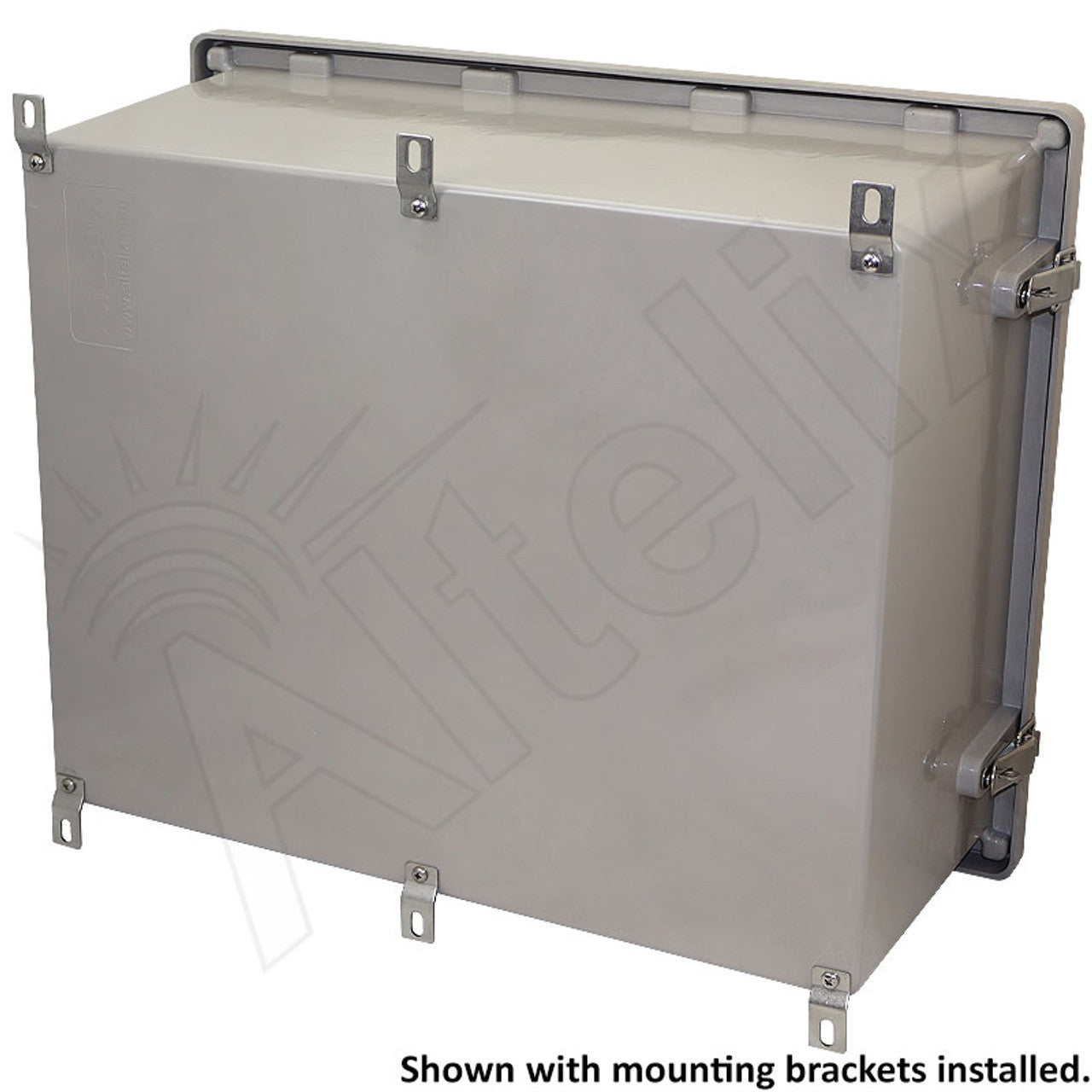 Altelix Fiberglass Weatherproof NEMA Enclosure with Aluminum Mounting Plate, 120 VAC Outlets