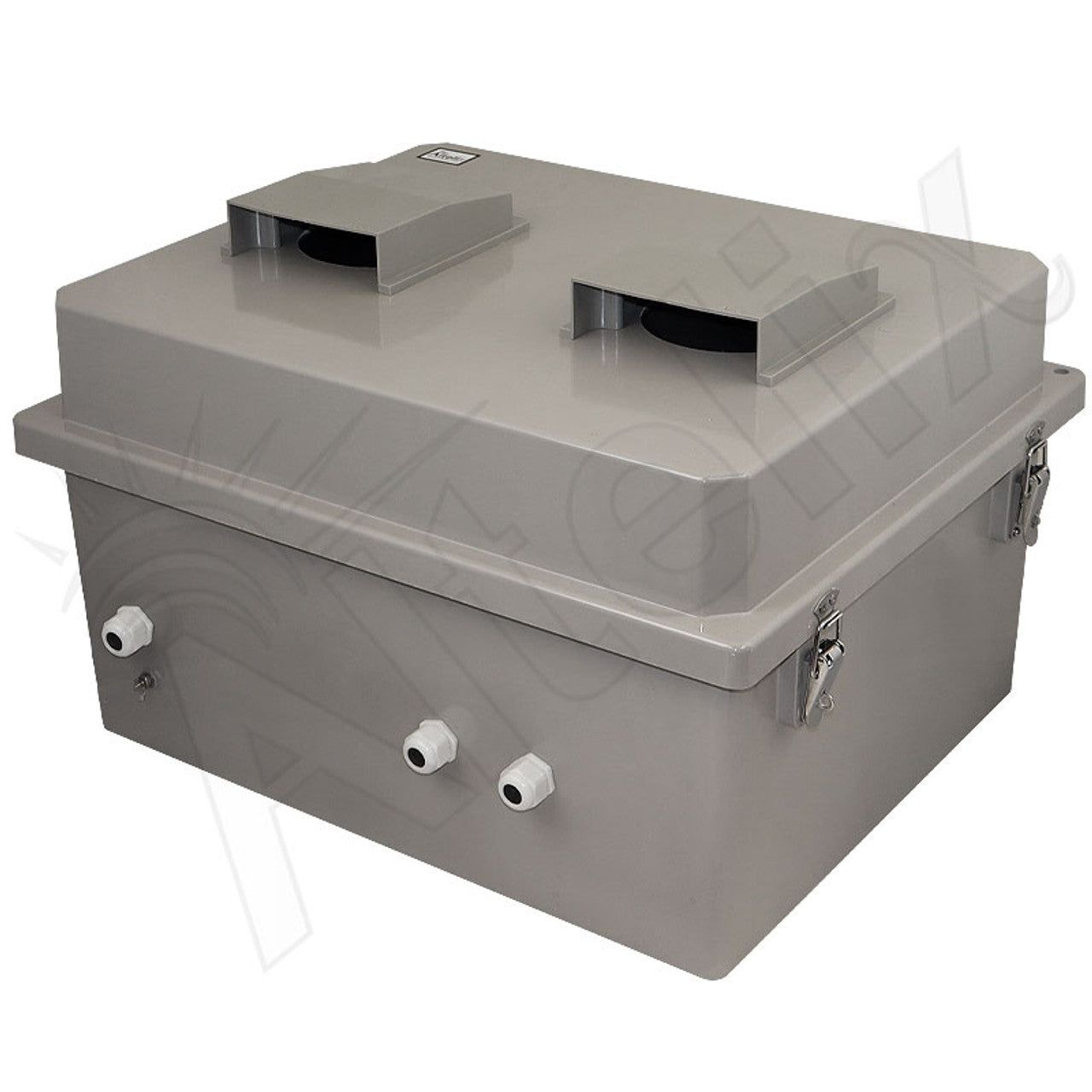 Altelix 16x20X12 Fiberglass Weatherproof Vented NEMA Enclosure with Blank Non-Metallic Equipment Mounting Plate