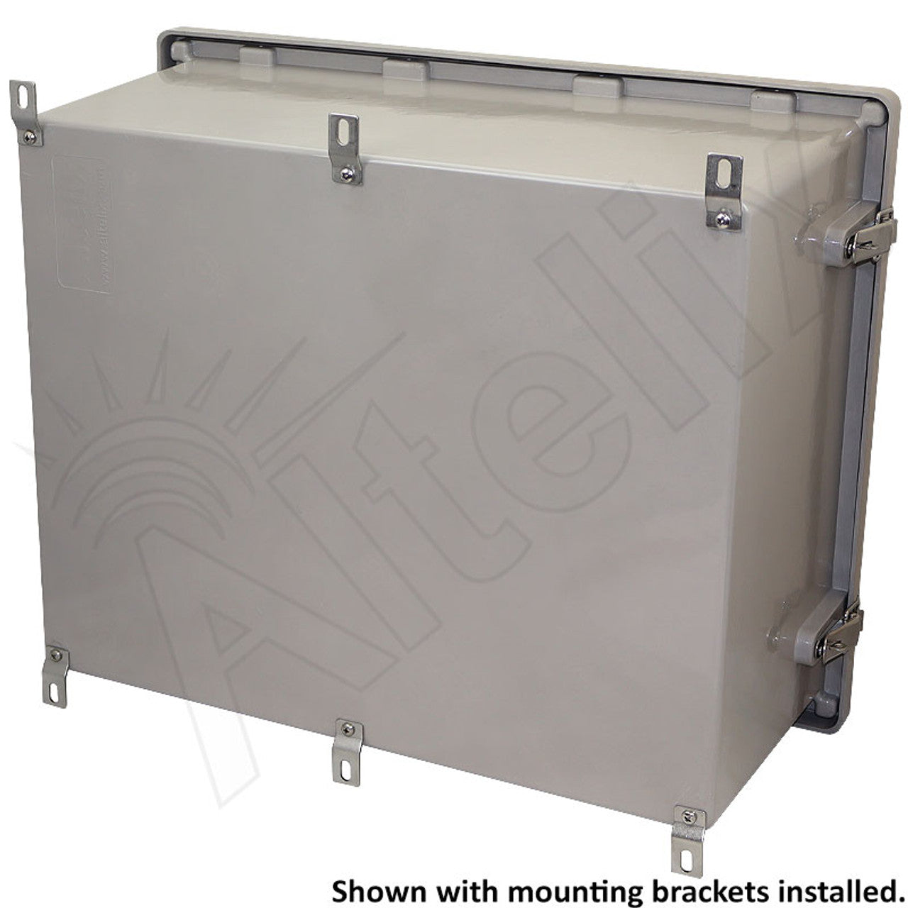 Altelix 16x20X12 Fiberglass Weatherproof Vented NEMA Enclosure with Blank Non-Metallic Equipment Mounting Plate