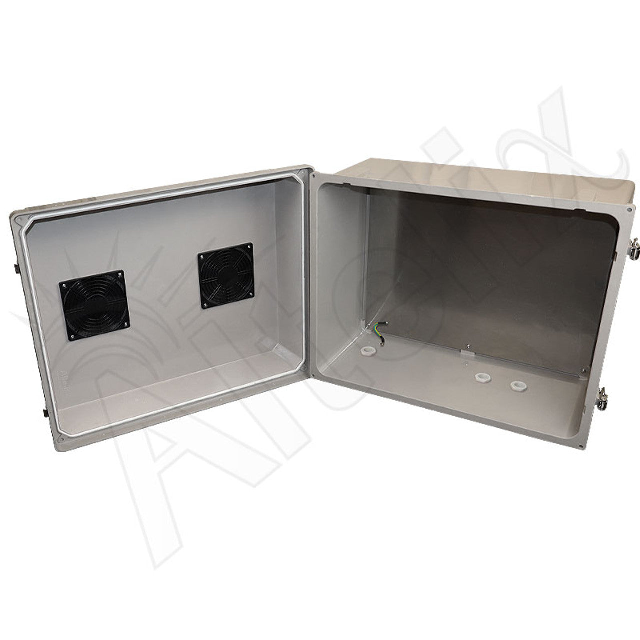 Altelix Fiberglass Weatherproof Vented NEMA Enclosure with Blank Aluminum Equipment Mounting Plate