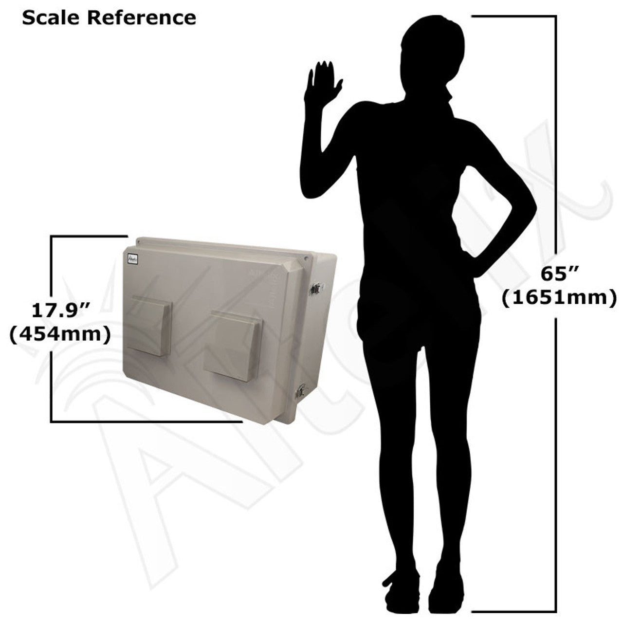 Altelix 16x20X12 Fiberglass Weatherproof Vented NEMA Enclosure with Blank Non-Metallic Equipment Mounting Plate