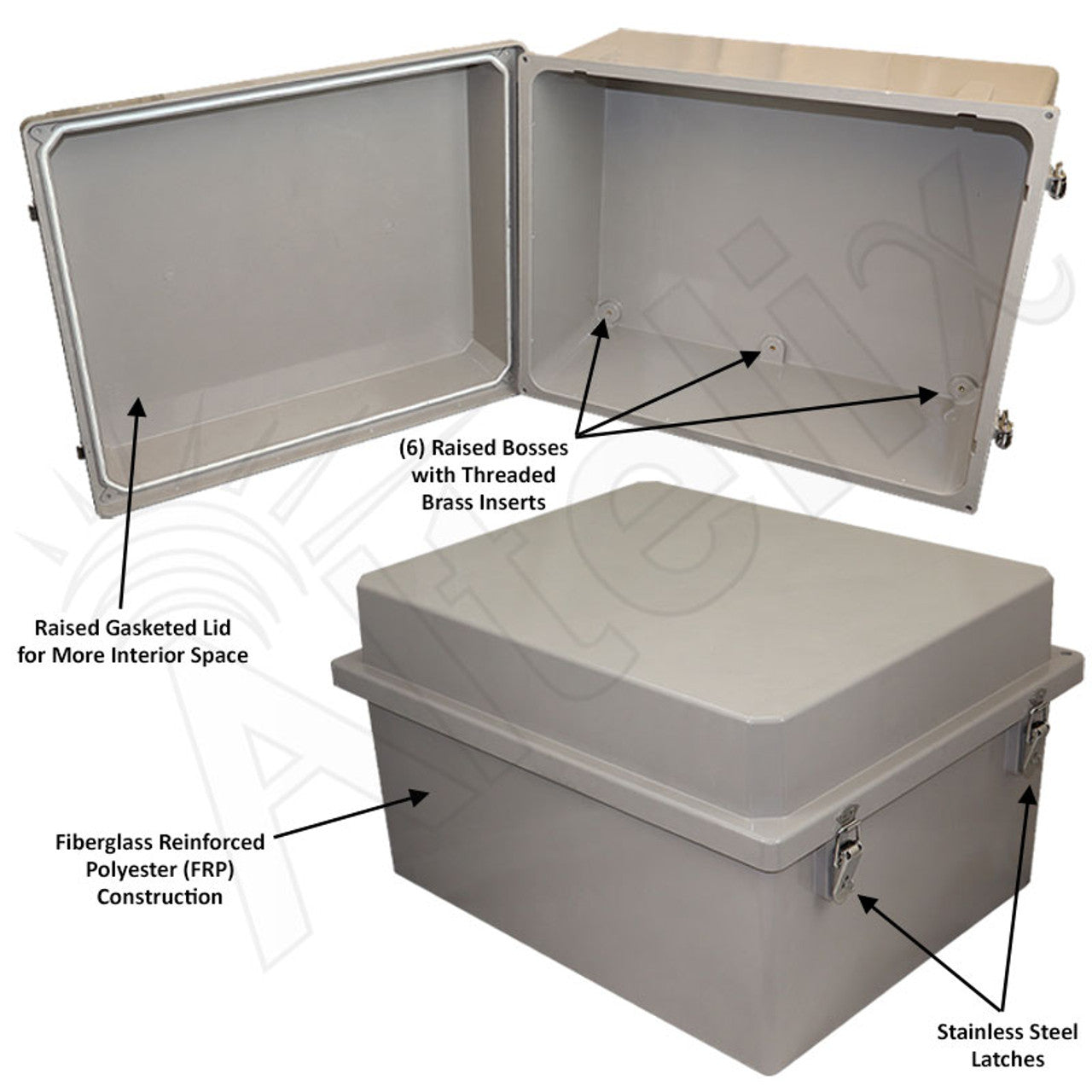 Altelix Fiberglass Weatherproof NEMA 4X Enclosure