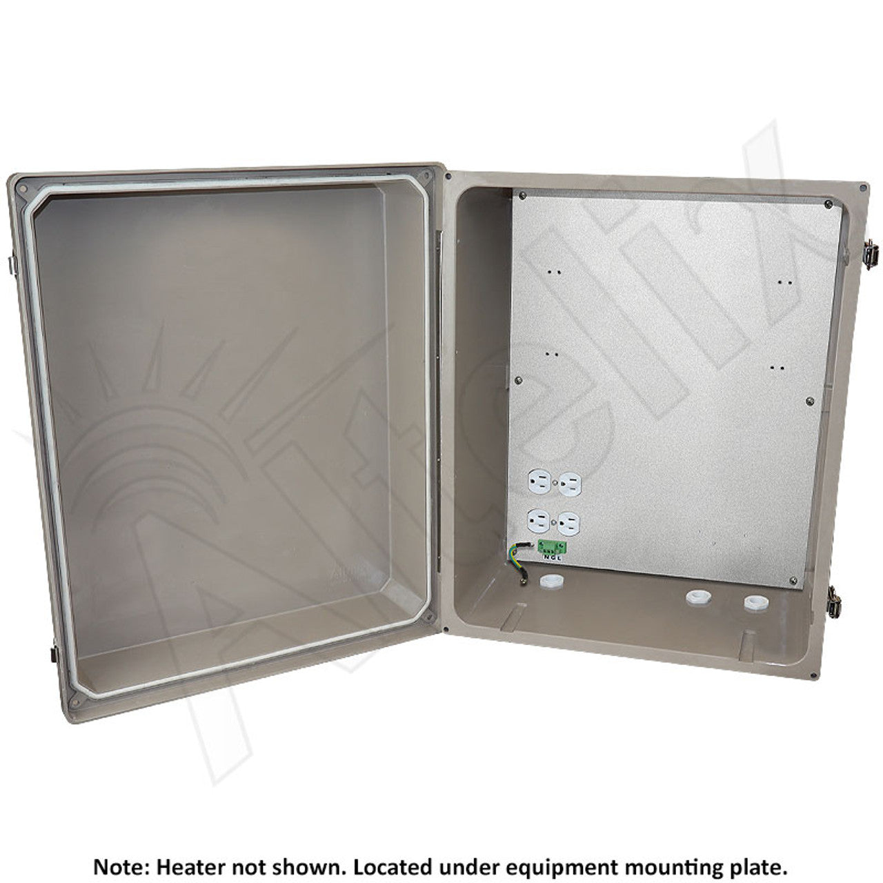 Altelix Fiberglass Weatherproof Heated NEMA Enclosure with 200W Heater & 120 VAC Outlets