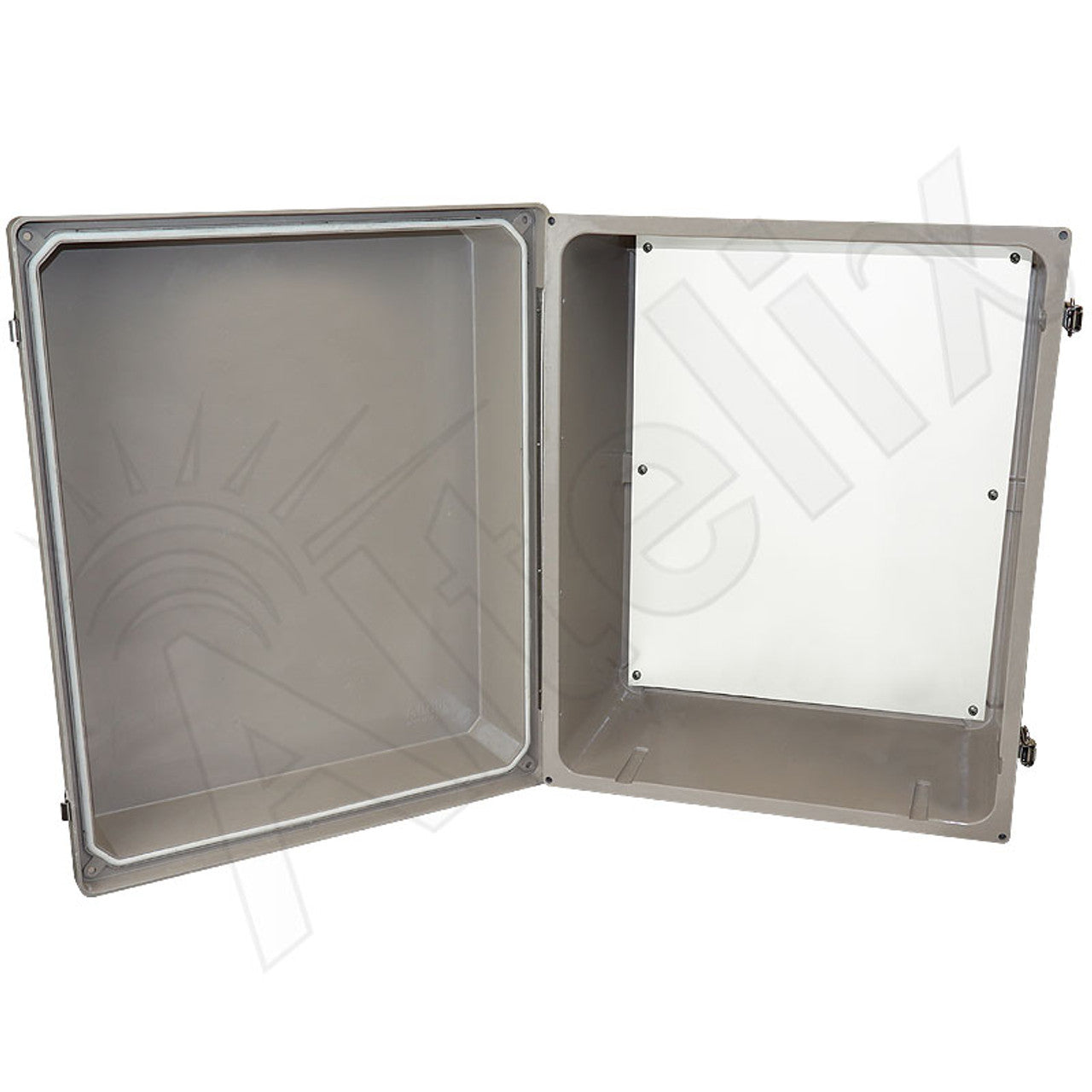 Altelix NEMA 4X Fiberglass Weatherproof RF Transparent Wireless Enclosure with No-Drill PVC Equipment Mounting Plate