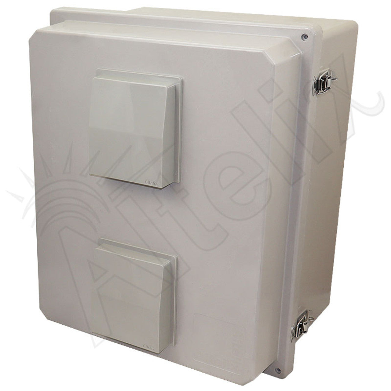 Altelix 20x16x12 Fiberglass Weatherproof Vented NEMA Enclosure with Dual 12 VDC, 24 VDC, or 48 VDC Cooling Fans