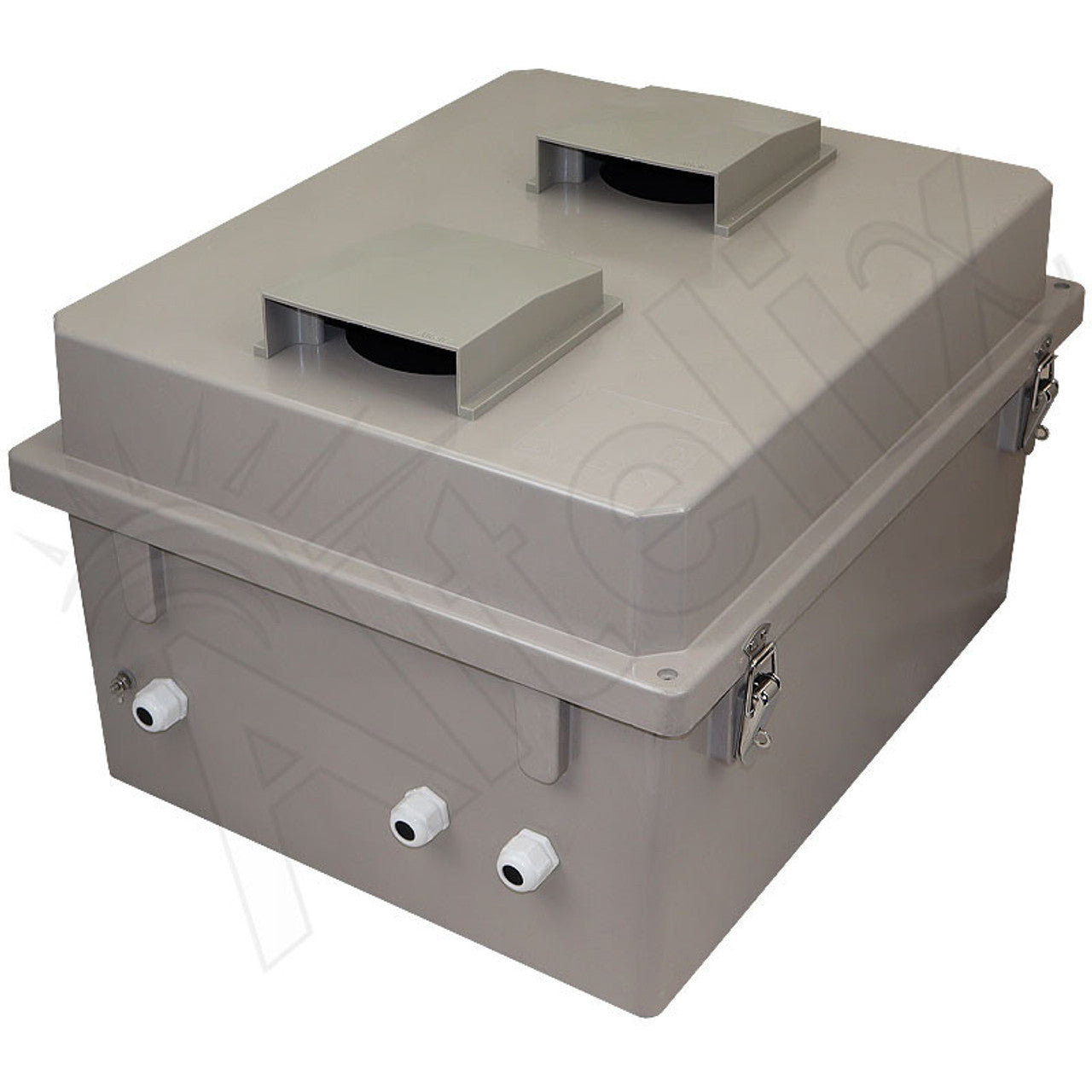 Altelix 16x20X12 Fiberglass Weatherproof Vented NEMA Enclosure with Blank Non-Metallic Equipment Mounting Plate