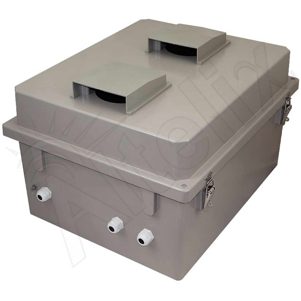 Altelix Fiberglass Weatherproof Vented NEMA Enclosure with Blank Aluminum Equipment Mounting Plate