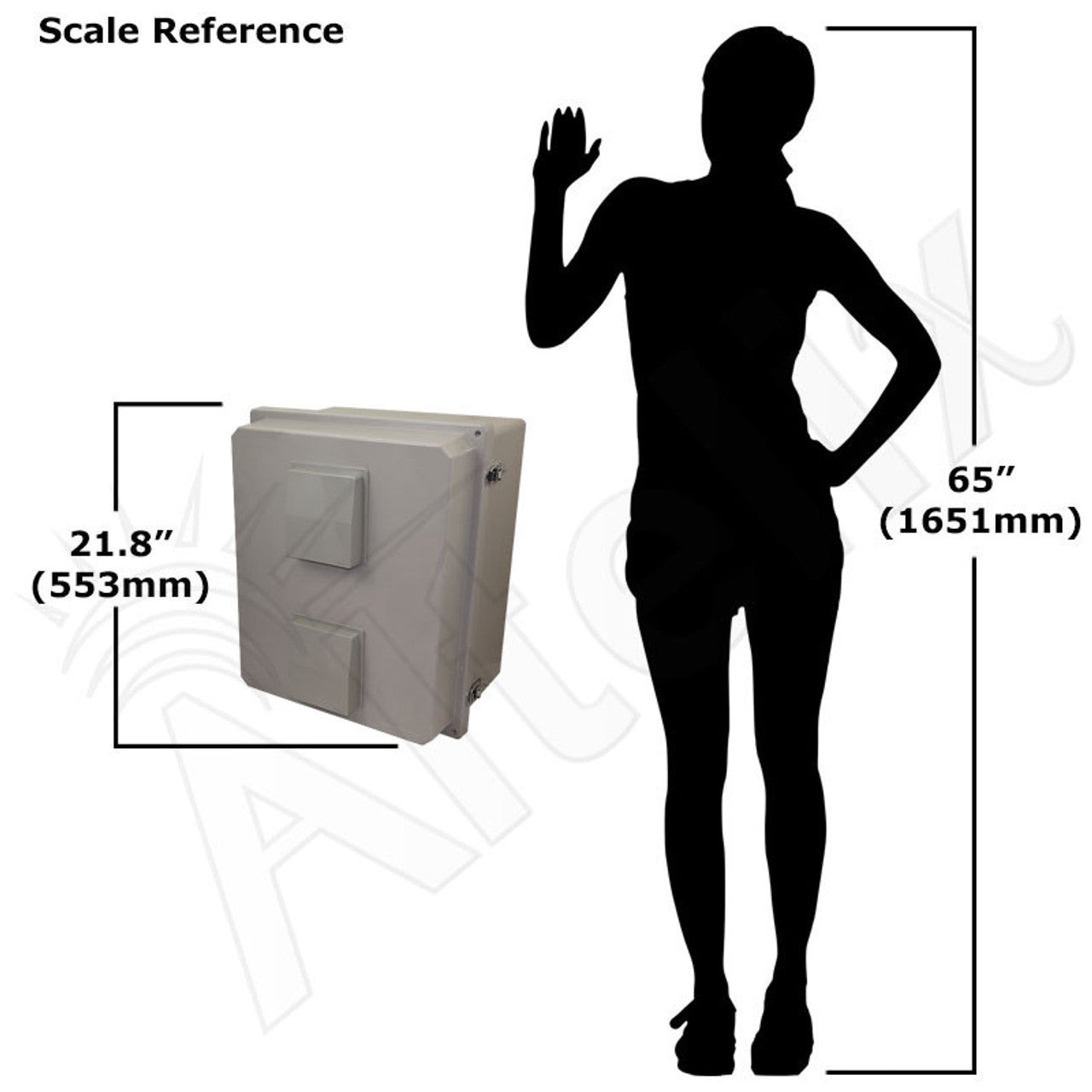 Altelix 16x20X12 Fiberglass Weatherproof Vented NEMA Enclosure with Blank Non-Metallic Equipment Mounting Plate