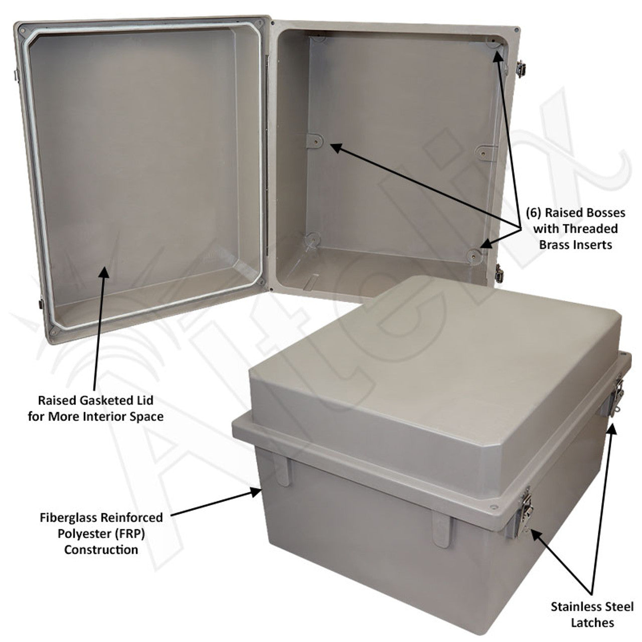 Altelix Fiberglass Weatherproof NEMA 4X Enclosure - 0