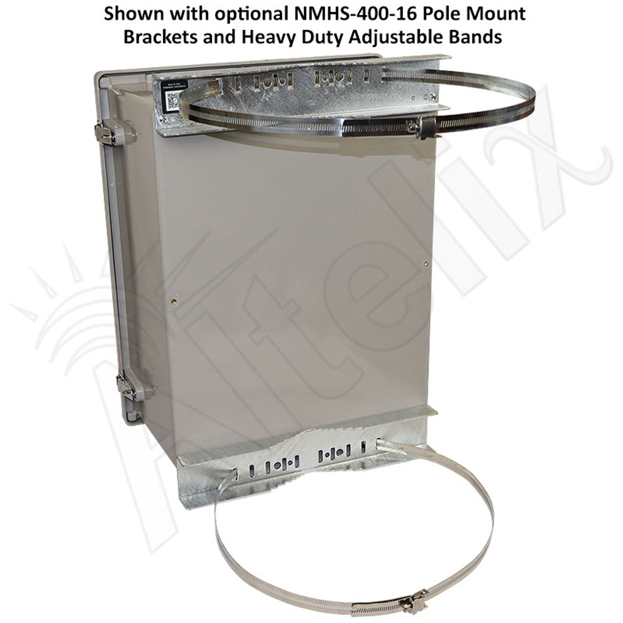 Altelix 16x20X12 Fiberglass Weatherproof Vented NEMA Enclosure with Blank Non-Metallic Equipment Mounting Plate