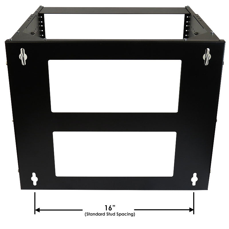 Altelix 8U Adjustable Depth (12.35" to 20.5") Wall Mount 19” Network & AV Equipment Rack - 75 lbs Capacity - 0