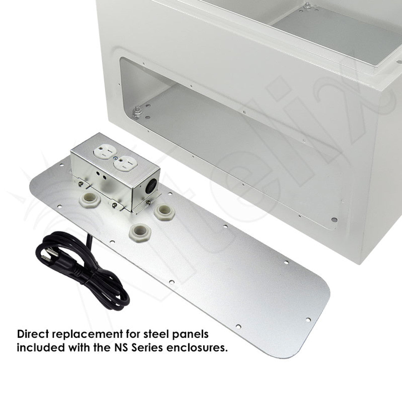 Power Module with Single 120VAC Duplex Outlet for NS242012, NS242412, NS242416, NX242416, NS242424, NS282416 and NS322416 Enclosure