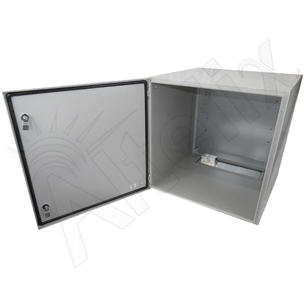 Altelix 24x24x24 NEMA 4X Steel Weatherproof Enclosure with Single 120 VAC Duplex Outlet and Power Cord