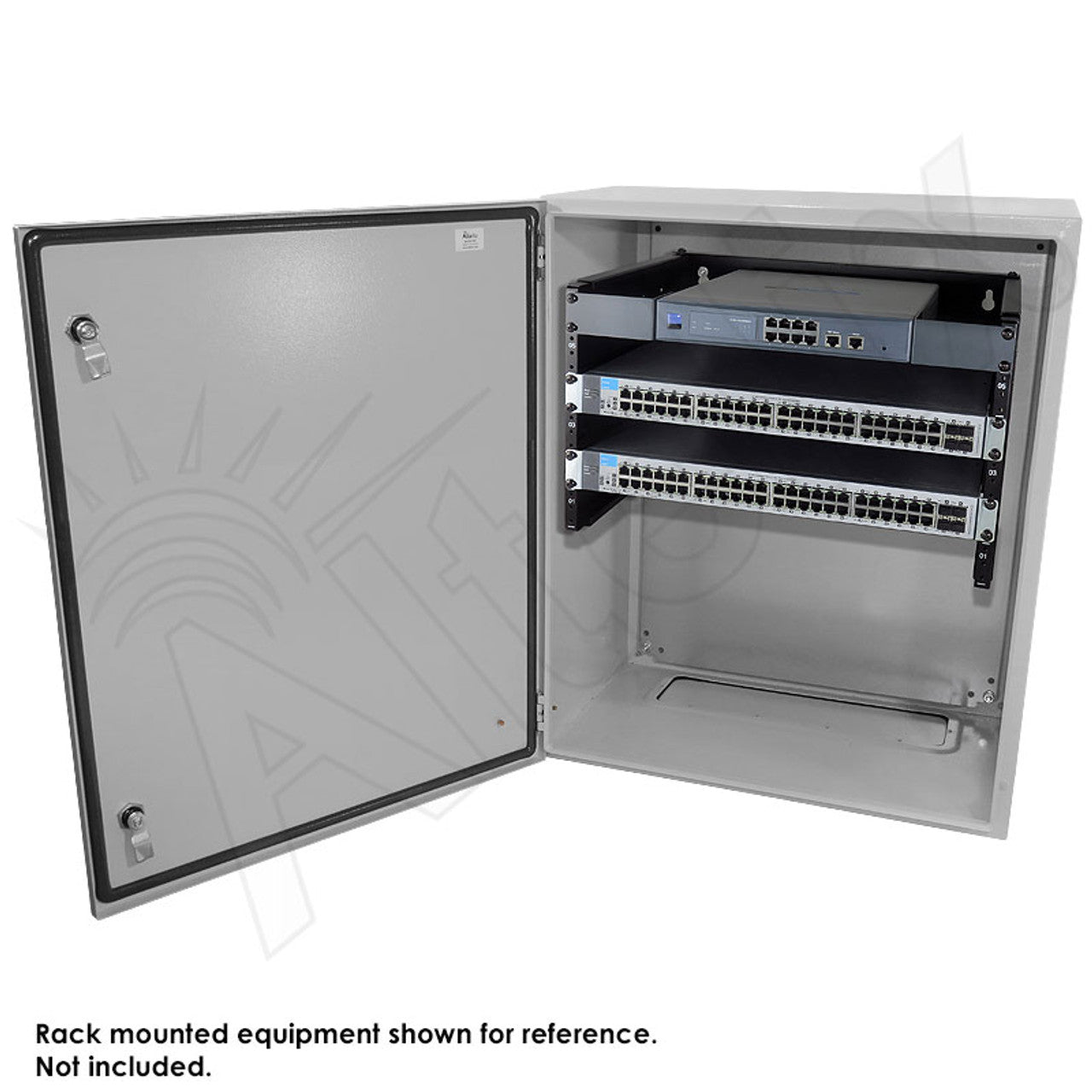 Altelix 19" Wide 6U Rack NEMA 4X Steel Weatherproof Enclosure