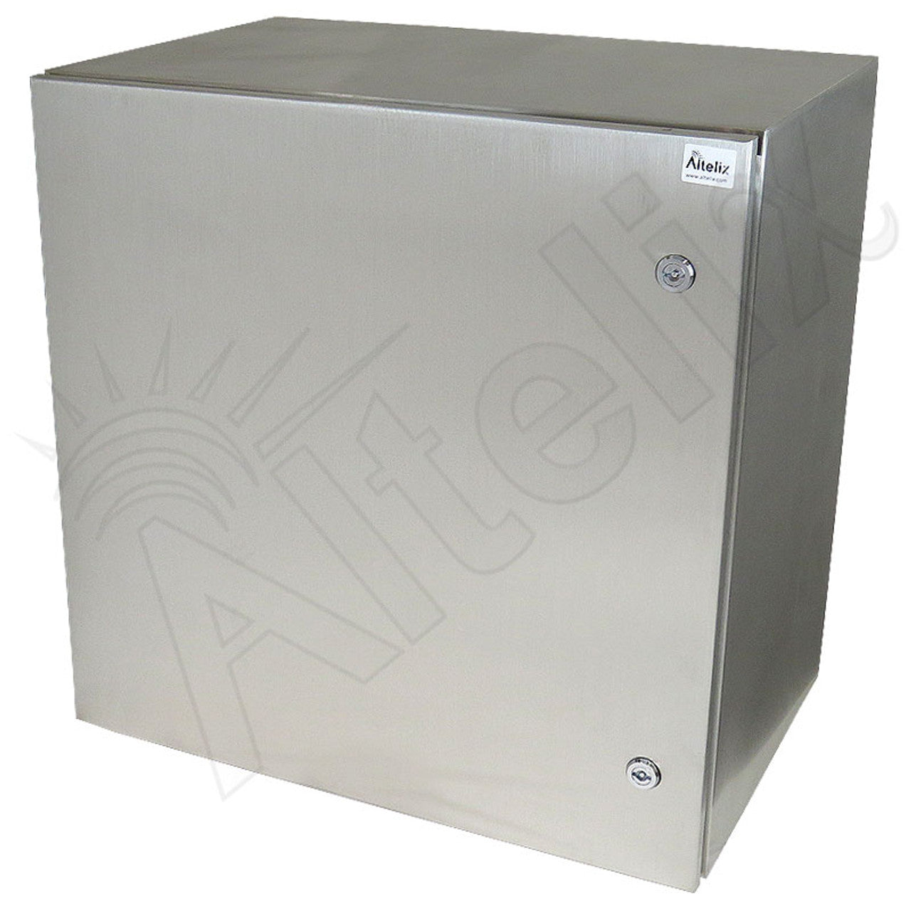 Altelix 24x24x16 120VAC 20A Stainless Steel NEMA Enclosure for UPS Power Systems with 19" Wide 6U Rack, Dual Cooling Fans, 20A Power Outlets & Power Cord