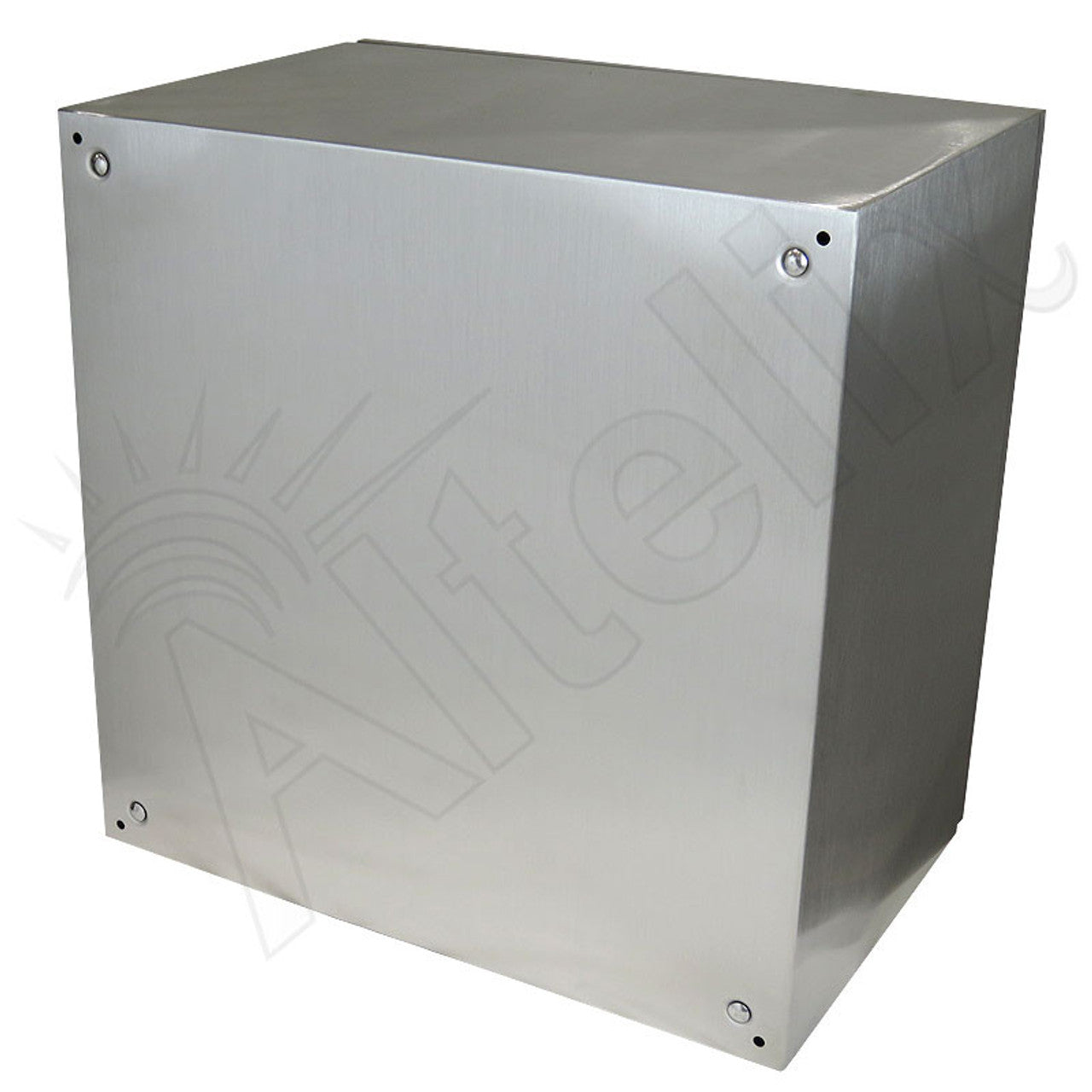 Altelix 24x24x16 19" Wide 6U Rack Stainless Steel Weatherproof NEMA Enclosure with Single 120 VAC Duplex Outlet, Power Cord & 85°F Turn-On Cooling Fans