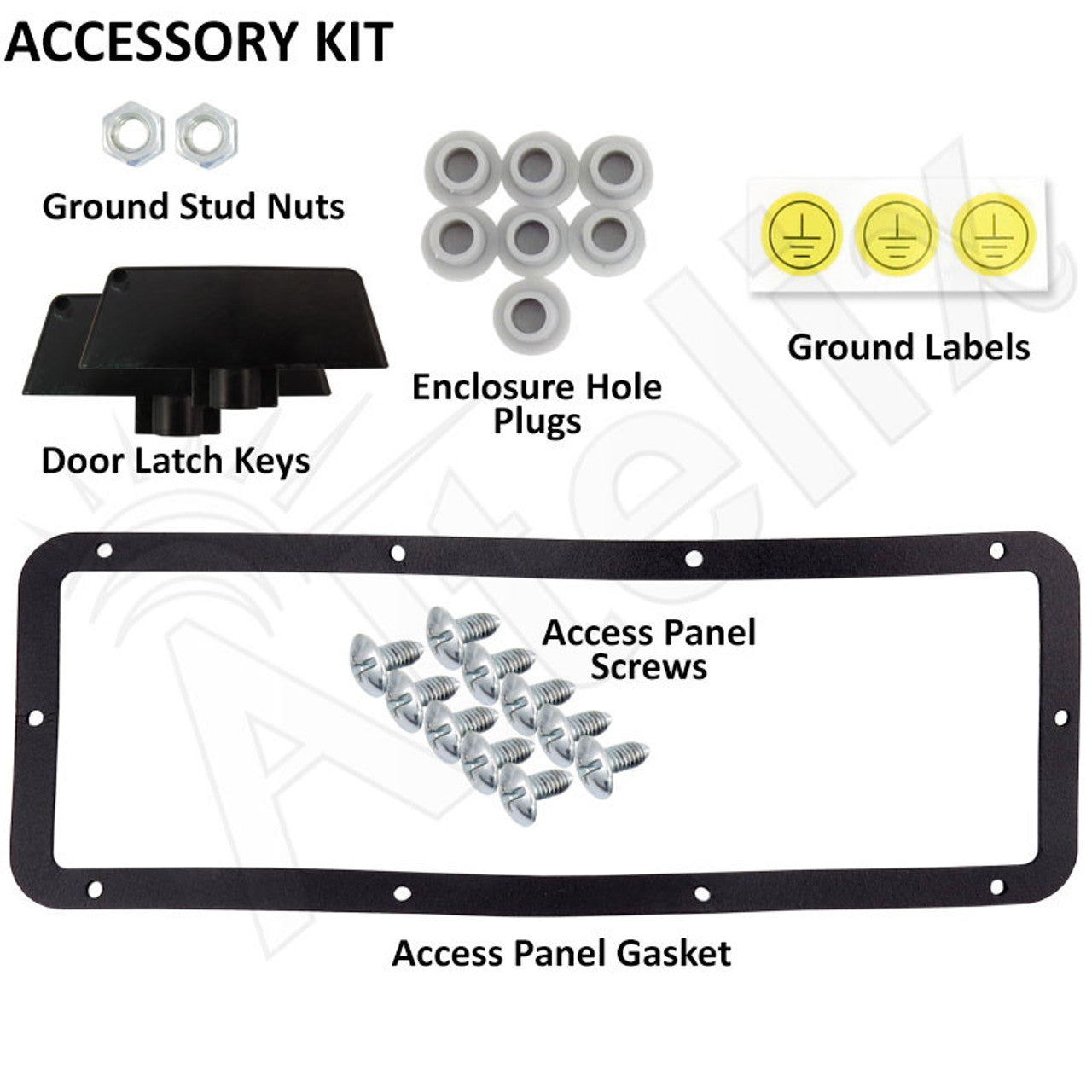 Altelix 24x24x16 19" Wide 6U Rack Stainless Steel Weatherproof NEMA Enclosure with Single 120 VAC Duplex Outlet, Power Cord & 85°F Turn-On Cooling Fans