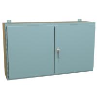 1422 Series Painted Steel Wall Mount Double Door Enclosures with 3 Point Latch Includes Inner Mounting Panel