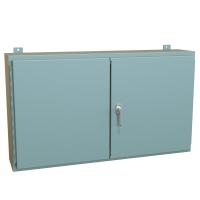 1422 Series Painted Steel Wall Mount Double Door Enclosures with 3 Point Latch Includes Inner Mounting Panel