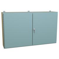 1422 Series Painted Steel Wall Mount Double Door Enclosures with 3 Point Latch Includes Inner Mounting Panel