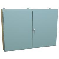 1422 Series Painted Steel Wall Mount Double Door Enclosures with 3 Point Latch Includes Inner Mounting Panel