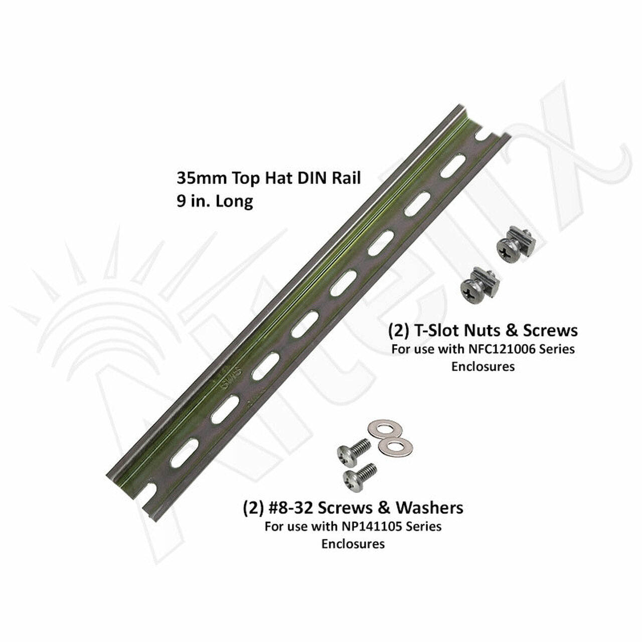 35mm Top Hat DIN Rail Kit for NP141105 & NFC121006 Series Enclosures