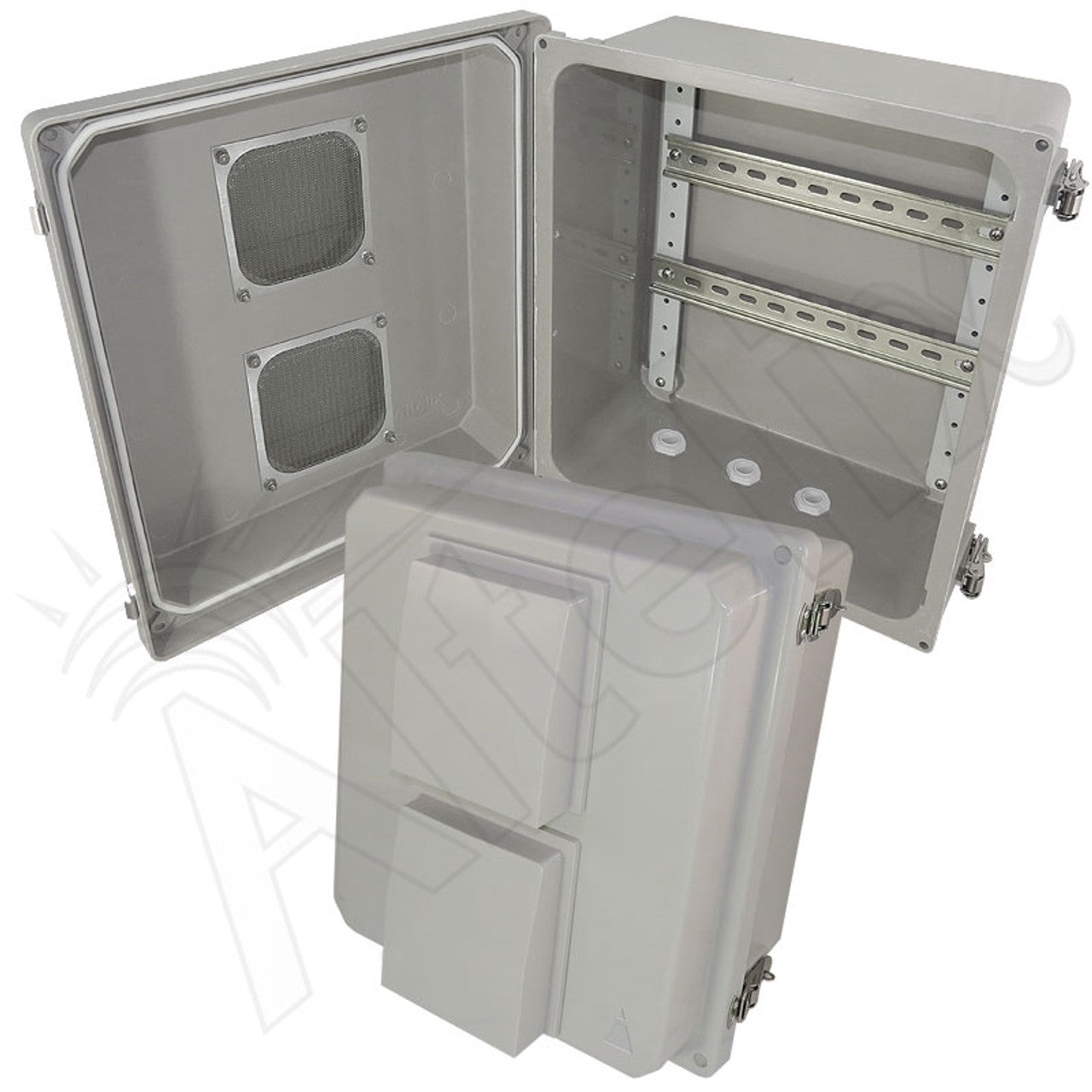 Altelix Vented Industrial DIN Rail Fiberglass Enclosure