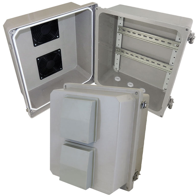 Altelix Vented Industrial DIN Rail Fiberglass Enclosure