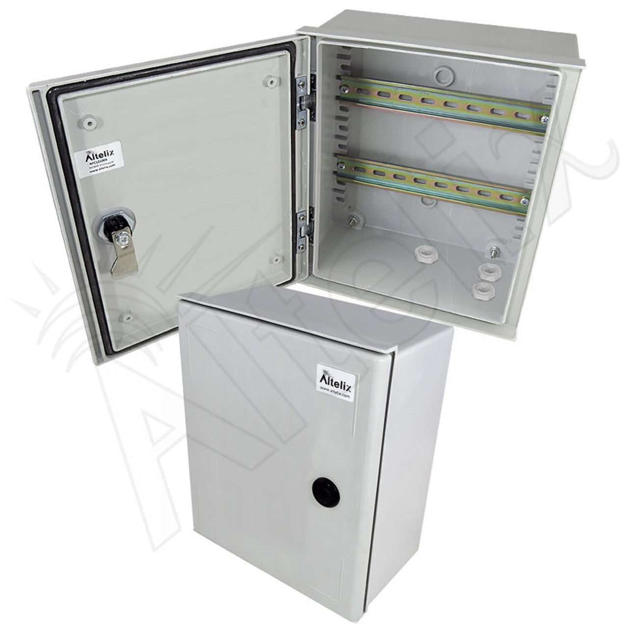 Altelix Industrial DIN Rail Enclosure Fiberglass NEMA 3X IP65