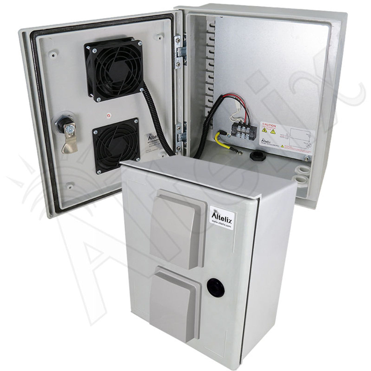 Altelix Vented Fiberglass Weatherproof NEMA Enclosure with 24 VDC Cooling Fan