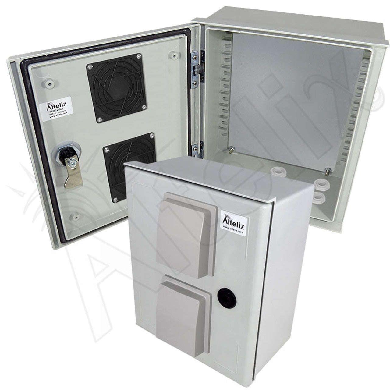 Altelix Vented Fiberglass Weatherproof NEMA Enclosure with Steel Equipment Mounting Plate