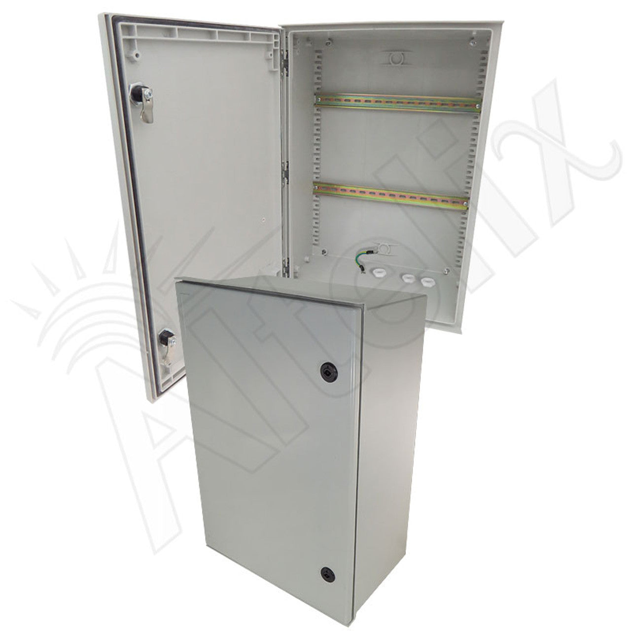 Altelix Industrial DIN Rail Enclosure Fiberglass NEMA 3X IP65