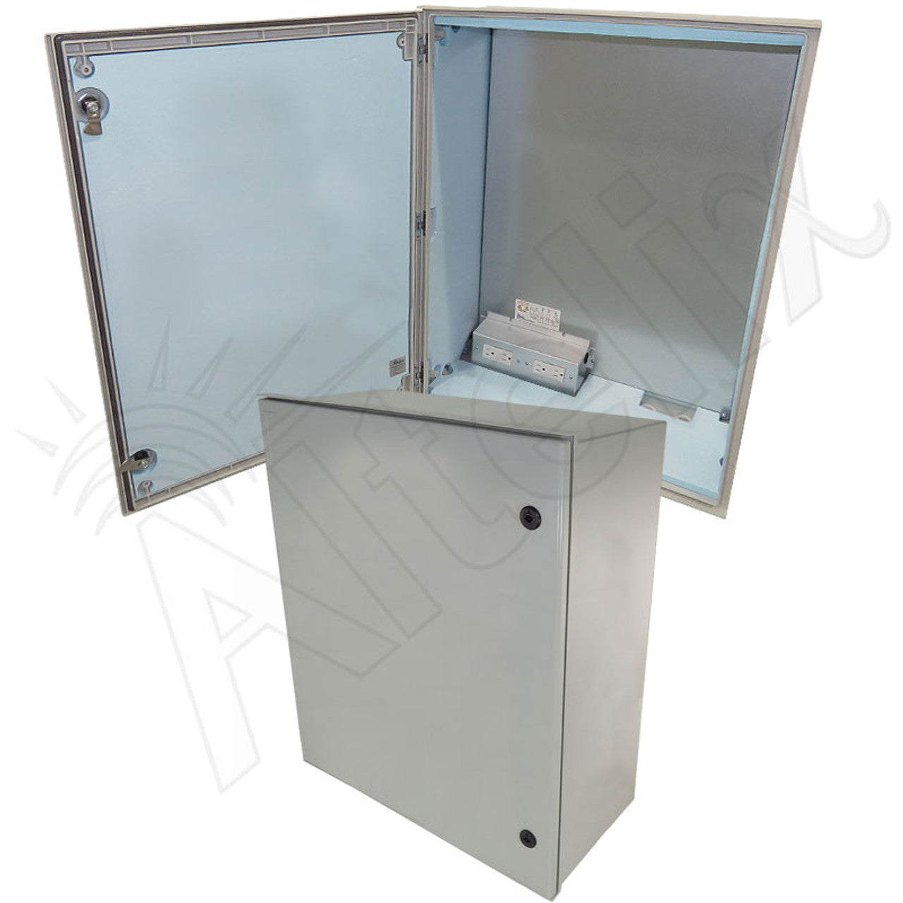 Altelix Insulated NEMA 4X Fiberglass Heated Weatherproof Enclosure with 200W Heater and 120 VAC Outlets