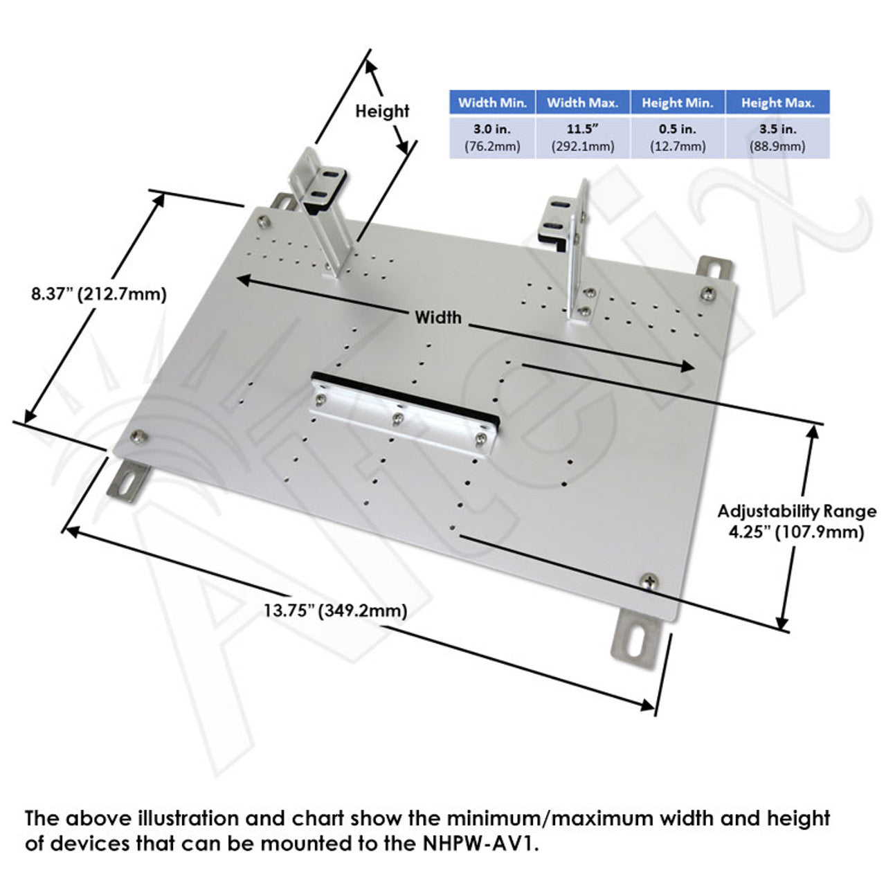 Altelix Wall Mountable Universal Equipment Mounting System - 0