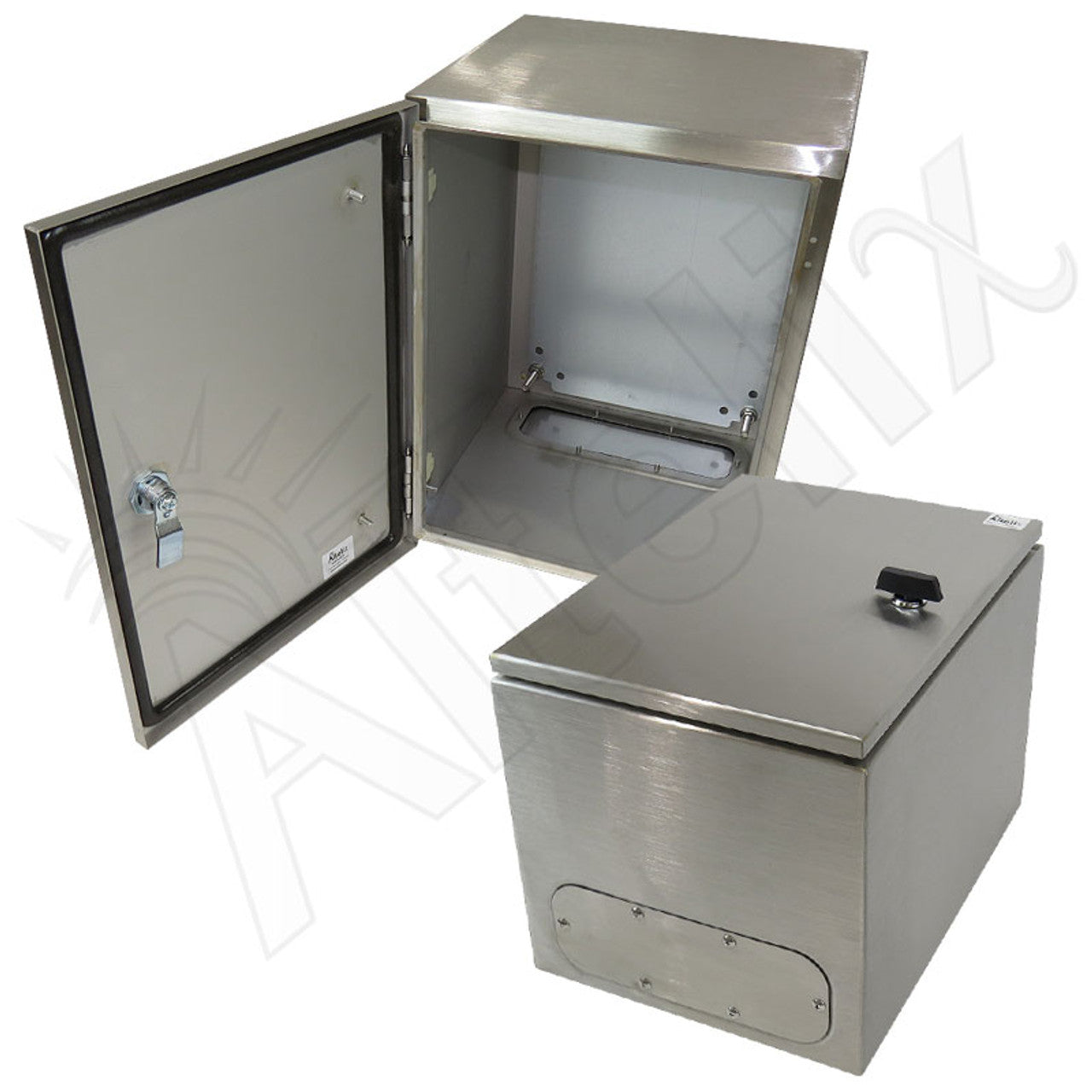 Altelix NEMA 4X Stainless Steel Weatherproof Enclosure with Steel Equipment Mounting Plate