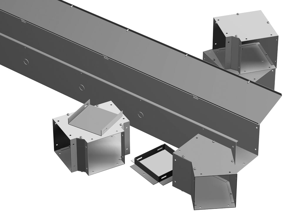 Nema 1 Lay   In Wireway CW Series Painted Steel wireway with knockouts screw cover straight section