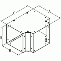 Unpainted Galvanized Steel Tee Fitting CWTF Series